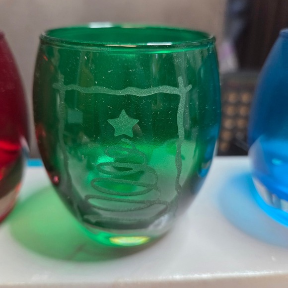 Partylite P7259 Snowman Christmas Tree Stars Votive Candle Holders Set of 3 - Picture 3 of 13